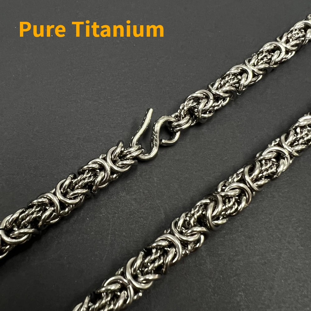 New 9mm Hand-Woven Pure Titanium Dragon Link Chain Necklaces & Bracelets for Men Women Ultra Light Anti-Allergy Twist Ti Chain
New 9mm Hand-Woven Pure Titanium Dragon Link Chain Necklaces & Bracelets for Men Women Ultra Light Anti-Allergy Twist Ti Chain