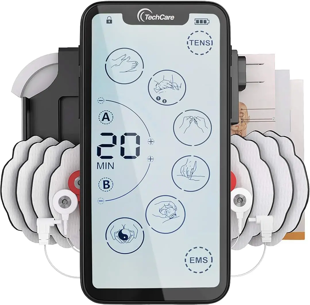 Миостимулятор TENS EMS: 24 режима, сенсорный экран, двухканальный, перезаряжаемый, для снятия боли
Миостимулятор TENS EMS: 24 режима, сенсорный экран, двухканальный, перезаряжаемый, для снятия боли