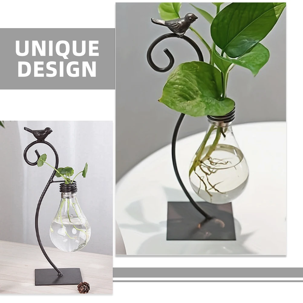 Modern Glass Flower Vase Iron Art Stand Desktop Decorative Planter for Dried Flowers Hydroponic Vase Container Home
Modern Glass Flower Vase Iron Art Stand Desktop Decorative Planter for Dried Flowers Hydroponic Vase Container Home