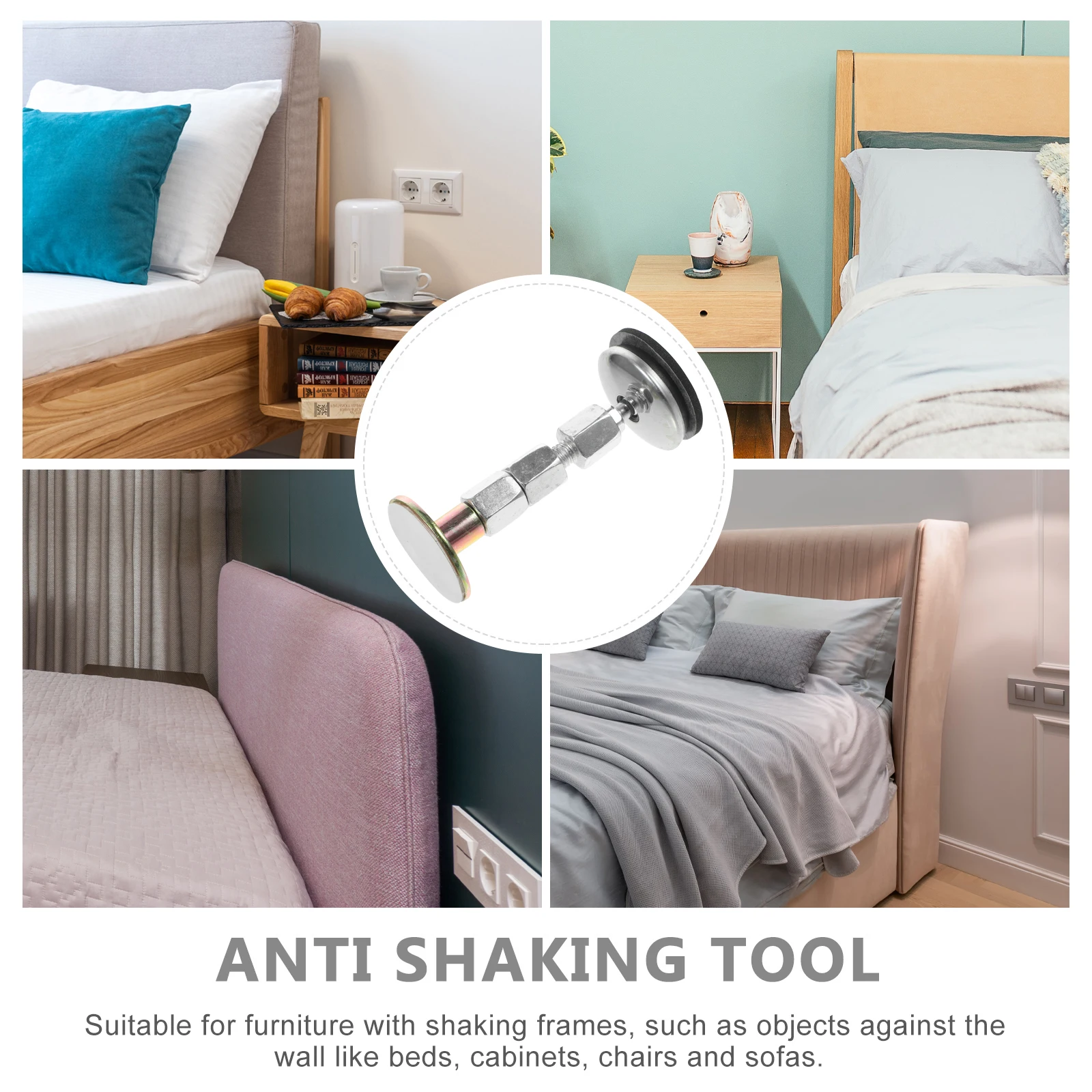 4 Pcs Metal Bedside Fixators Adjustable Wall Stabilizers for Beds Home Supplies Anti Noise Furniture Gadgets Sturdy
4 Pcs Metal Bedside Fixators Adjustable Wall Stabilizers for Beds Home Supplies Anti Noise Furniture Gadgets Sturdy