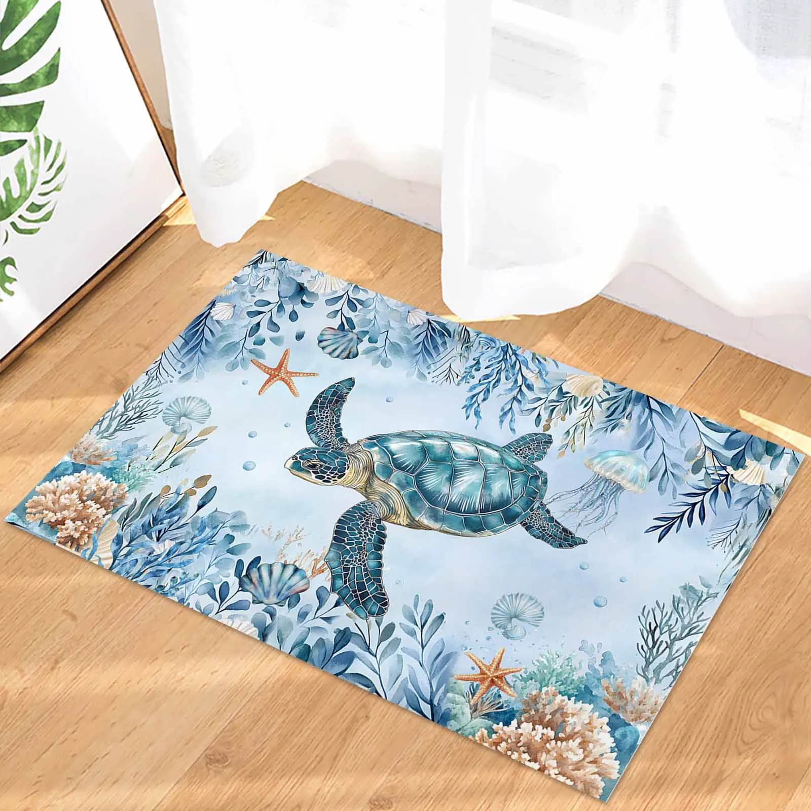 Entrance Floor Door Mat Summer Turtle Marine Life Welcome Non-slip Doormat Kitchen Decor Rug Carpet
Entrance Floor Door Mat Summer Turtle Marine Life Welcome Non-slip Doormat Kitchen Decor Rug Carpet