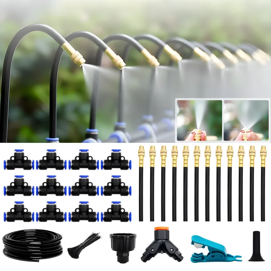 DIY Free Bending Universal Spray Kit For Greenhouse Garden Flowers Plant Watering Irrigation Patio Misting Cooling System
DIY Free Bending Universal Spray Kit For Greenhouse Garden Flowers Plant Watering Irrigation Patio Misting Cooling System