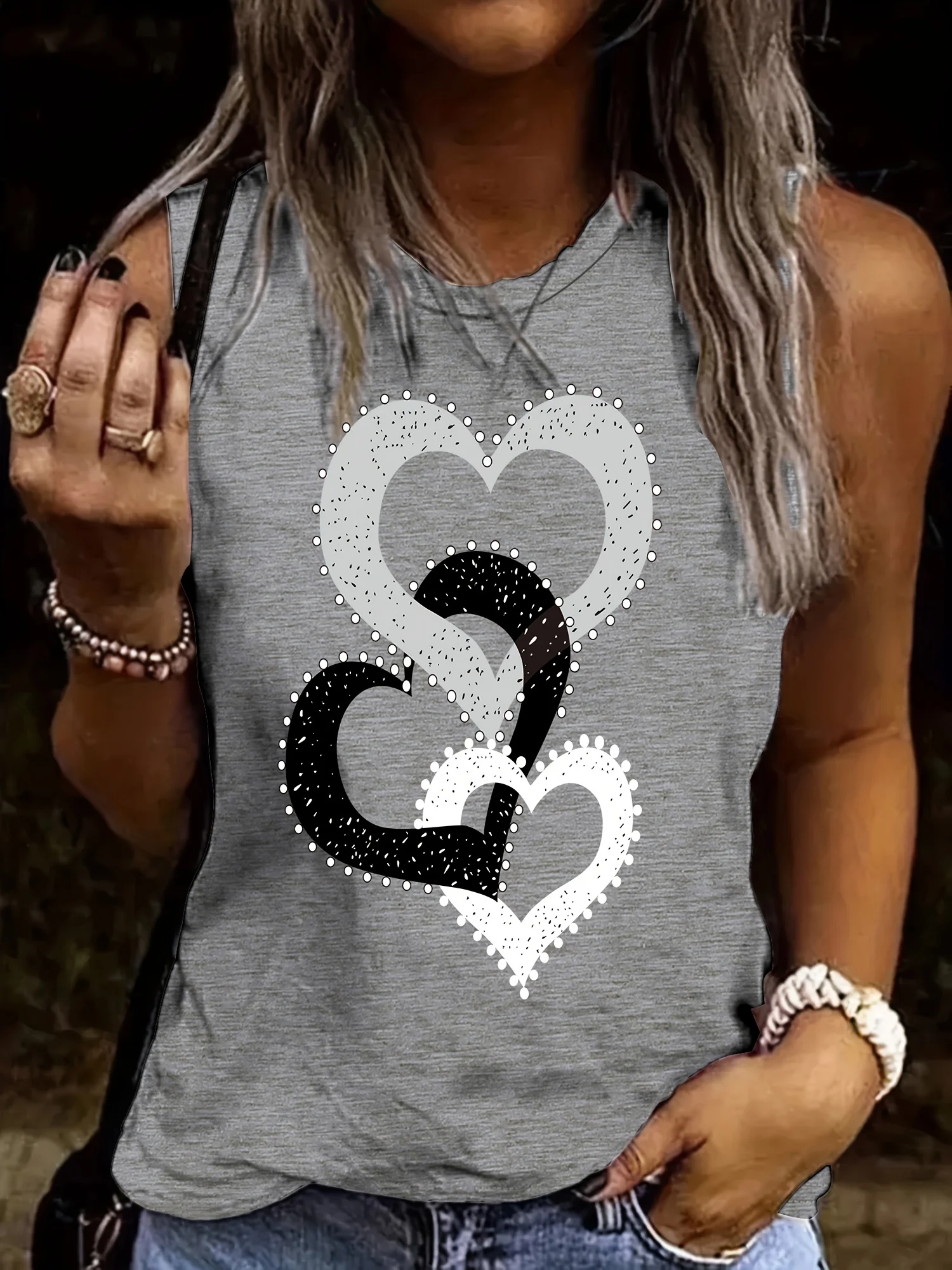 Women's Summer Casual Loose Three Heart One Piece Print Sleeveless Tank Top T-shirt
Women's Summer Casual Loose Three Heart One Piece Print Sleeveless Tank Top T-shirt