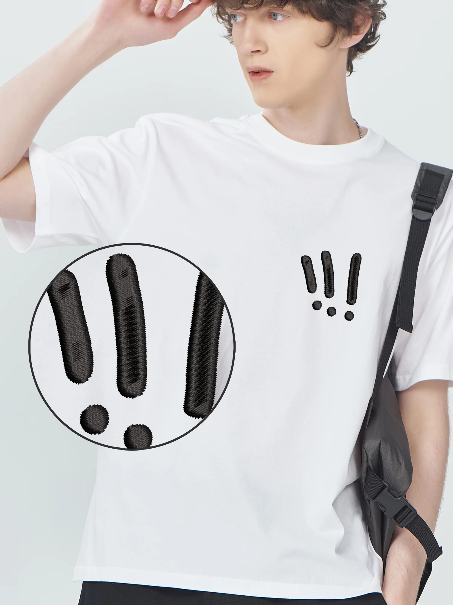 Three Exclamation Marks Design Embroidered T shirts For Men Women Graphic T Shirts Men Cotton Comfortable Designer Clothes
Three Exclamation Marks Design Embroidered T shirts For Men Women Graphic T Shirts Men Cotton Comfortable Designer Clothes