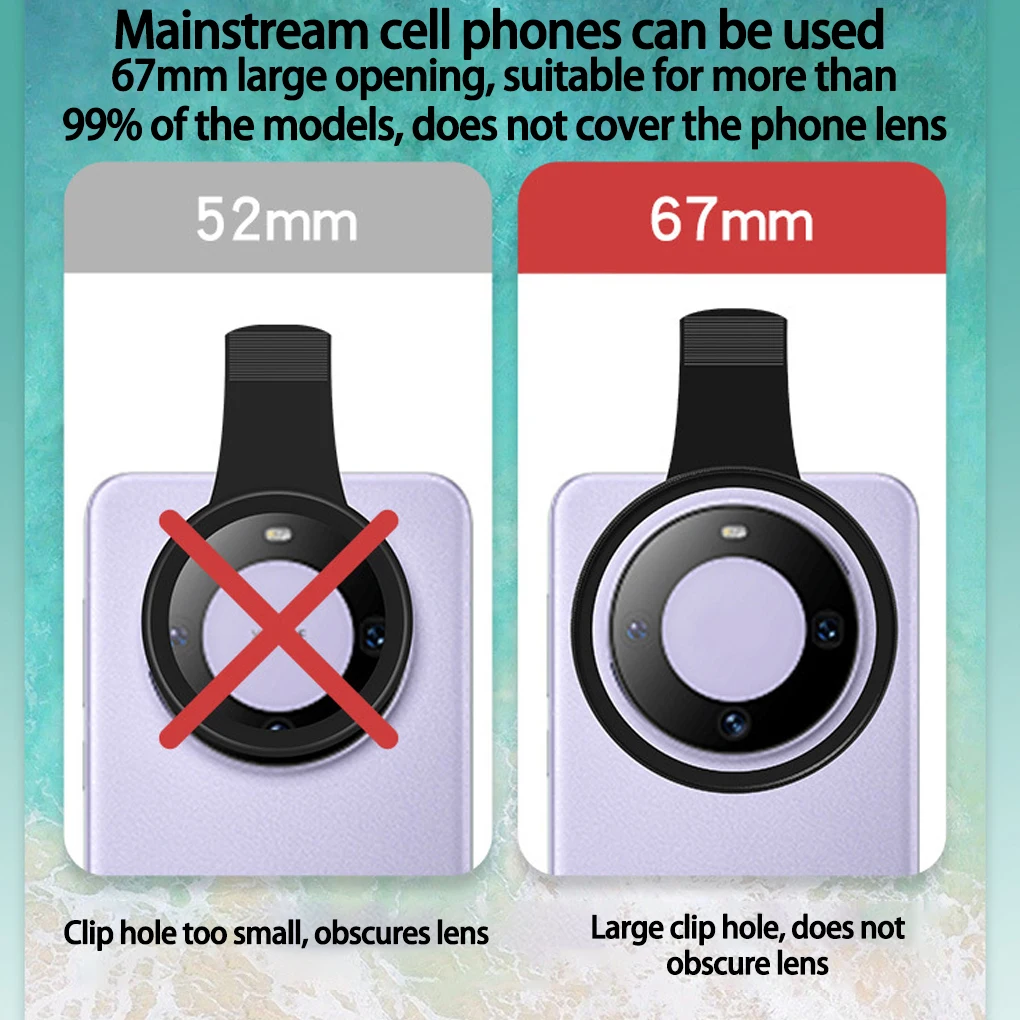 Clip-On Phone Lens Set With Polarizing Filter For Enhanced Photos Universal CPL Phone Camera Lens
Clip-On Phone Lens Set With Polarizing Filter For Enhanced Photos Universal CPL Phone Camera Lens
