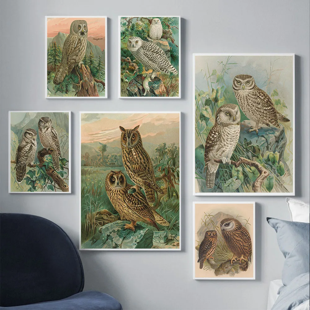 Vintage Art owl living wall art animal landscape Print Art Canvas Poster For Living Room Decor Home Wall Picture
Vintage Art owl living wall art animal landscape Print Art Canvas Poster For Living Room Decor Home Wall Picture