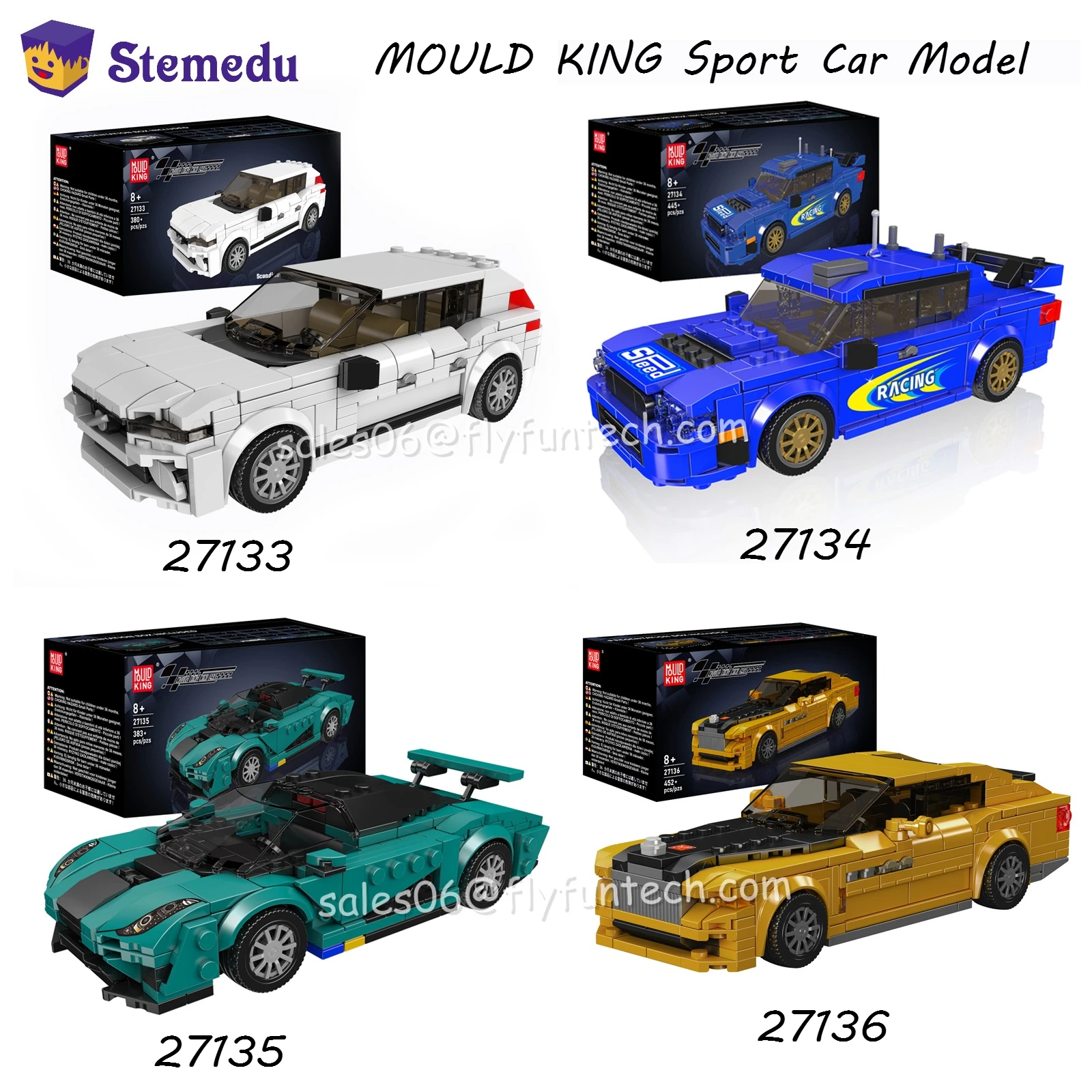 Mould King 27133-27136 Supercar Mini Sport Car Model Building Blocks Bricks XC60 NO.Regera with Display Box Gift for Car Lovers
Mould King 27133-27136 Supercar Mini Sport Car Model Building Blocks Bricks XC60 NO.Regera with Display Box Gift for Car Lovers