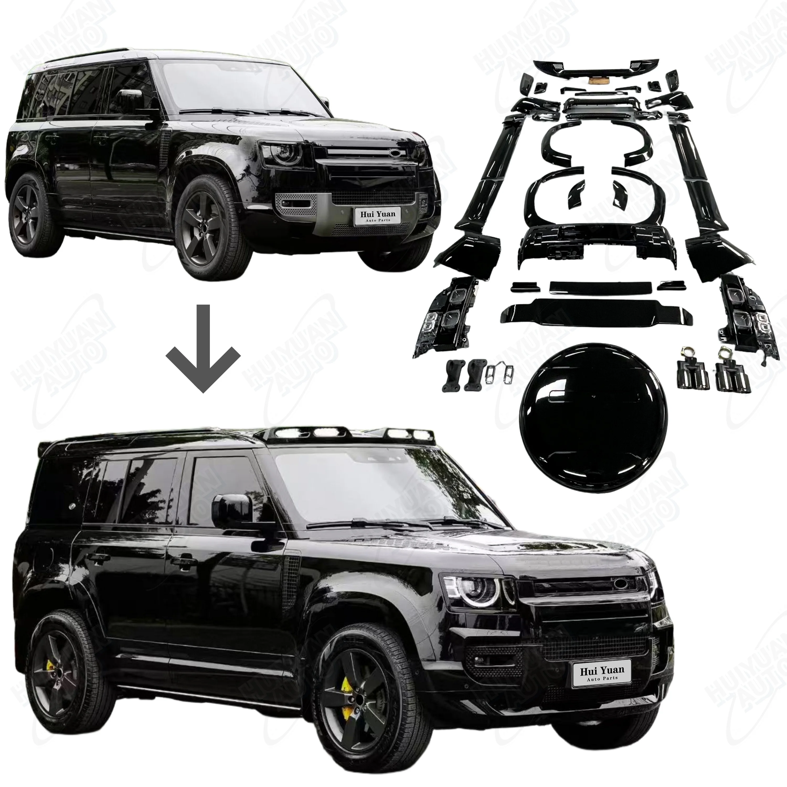 High Performance Bumper Body Kit for Defender 90/110/130 2019+ Escalate to 007 Model Body Kit Wth Grill Bumper
High Performance Bumper Body Kit for Defender 90/110/130 2019+ Escalate to 007 Model Body Kit Wth Grill Bumper
