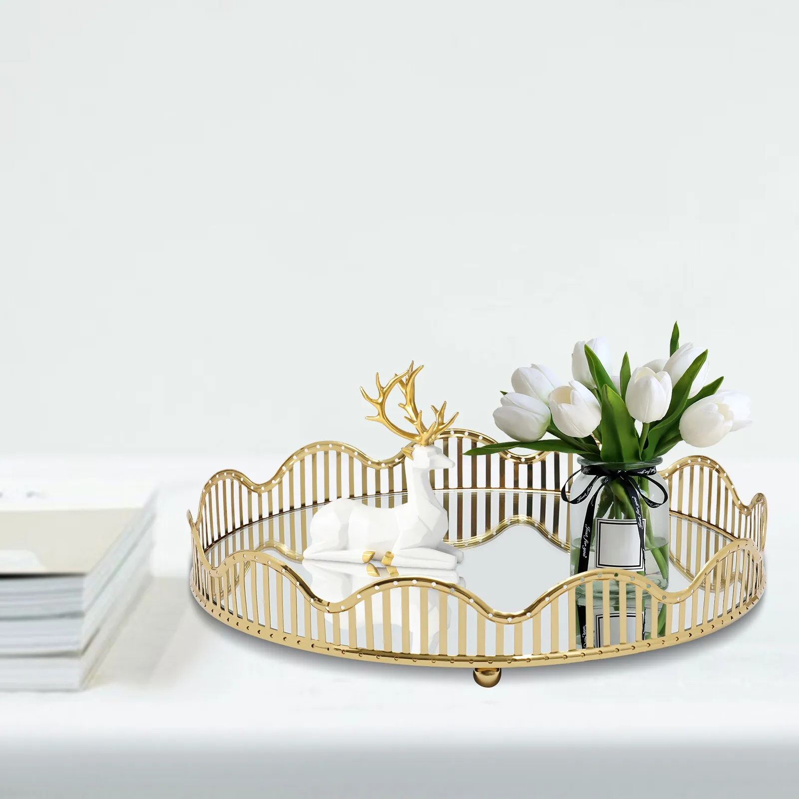 Metal Decorative Gold Mirror Tray Perfume Tray Mirror Vanity Tray Dresser Tray
Metal Decorative Gold Mirror Tray Perfume Tray Mirror Vanity Tray Dresser Tray