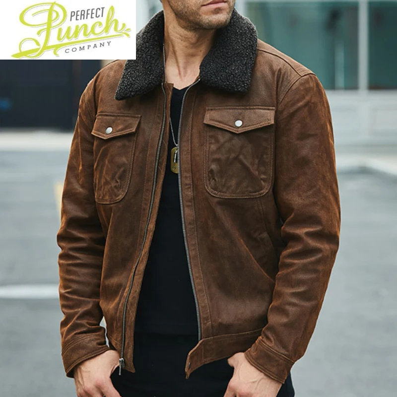 Leather Men's Coats Fall Winter New Real Jacket for Men Vintage Short Warm Leather Jacket Tide Motorcycle Jacket Men's Jacket FC
Leather Men's Coats Fall Winter New Real Jacket for Men Vintage Short Warm Leather Jacket Tide Motorcycle Jacket Men's Jacket FC