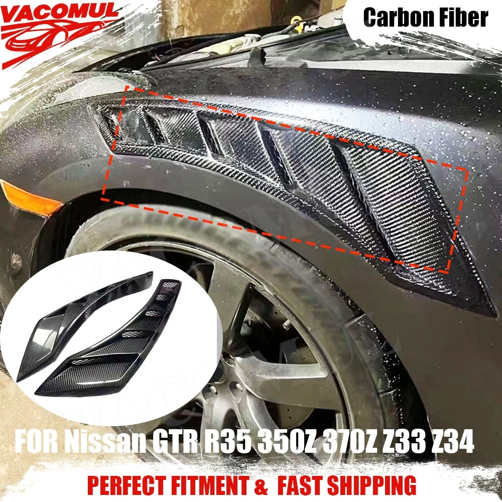 VACOMUL Carbon Fiber Side Fender Air Vent Covers for Nissan GTR R35 350Z 370Z Z33 Z34 2008-2017 Air Intake Fender Vents Trims
VACOMUL Carbon Fiber Side Fender Air Vent Covers for Nissan GTR R35 350Z 370Z Z33 Z34 2008-2017 Air Intake Fender Vents Trims