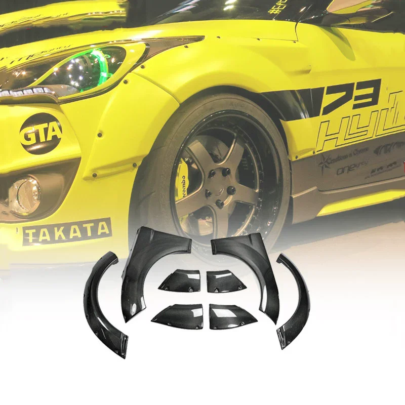 Resin Carbon fiber Wheel Eyebrow Fender Flares Arch for Hyundai Veloster modified front rear side widen Protector Mudguard
Resin Carbon fiber Wheel Eyebrow Fender Flares Arch for Hyundai Veloster modified front rear side widen Protector Mudguard