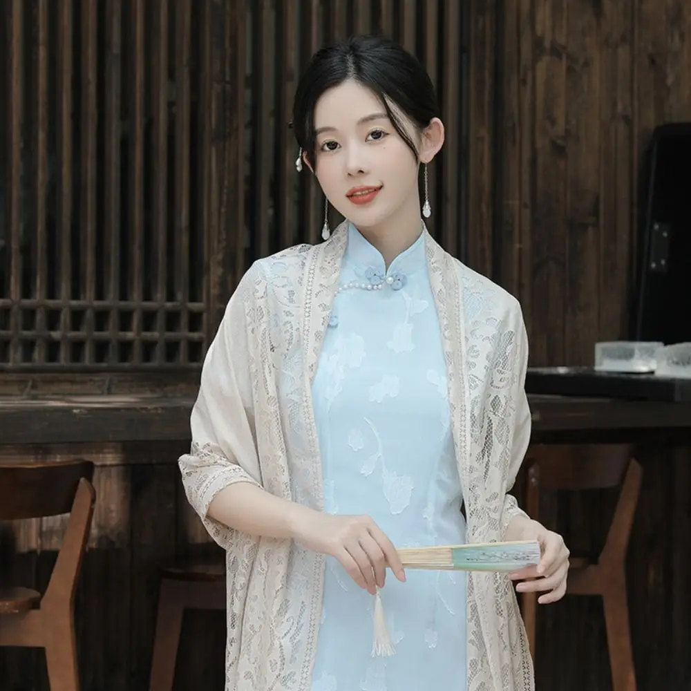 Fashion Elegant Women's Shawls Floral Hollow Tassel Scarf Thin Embroidery Fringes Wraps Spring Summer 
Fashion Elegant Women's Shawls Floral Hollow Tassel Scarf Thin Embroidery Fringes Wraps Spring Summer