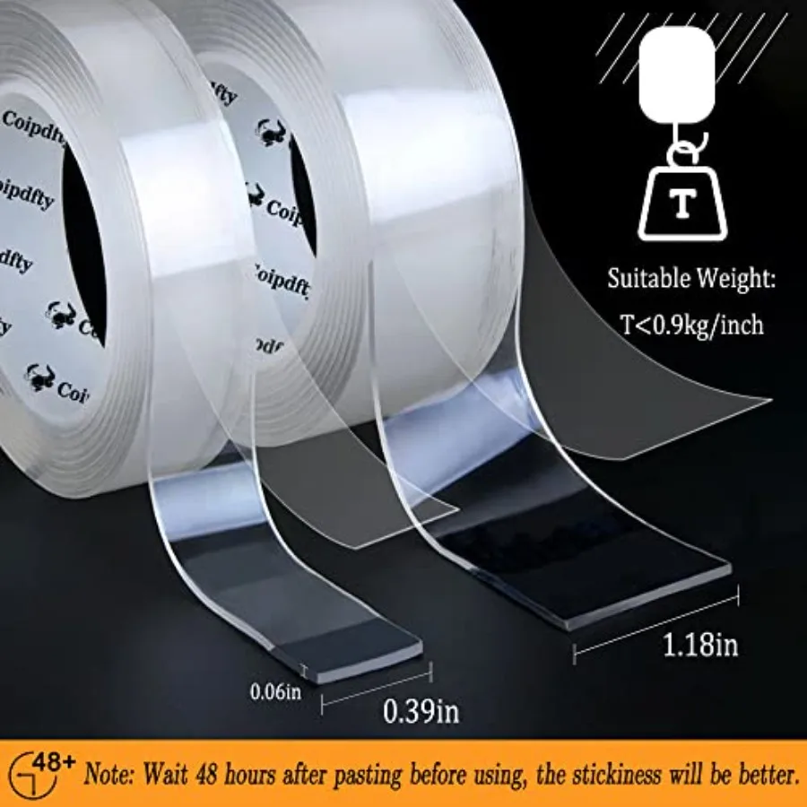Heavy-duty double-sided nano tape, removable & wall-friendly, perfect for posters and decorations
Heavy-duty double-sided nano tape, removable & wall-friendly, perfect for posters and decorations