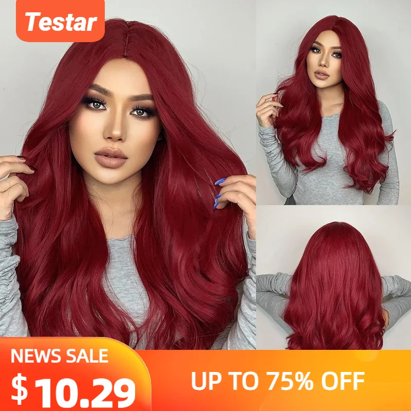 Burgundy Wavy Synthetic Wigs Dark Red Long Cosplay Wigs for Daily Party Use Heat Resistant Fiber Wigs Synthetic Hair
Burgundy Wavy Synthetic Wigs Dark Red Long Cosplay Wigs for Daily Party Use Heat Resistant Fiber Wigs Synthetic Hair