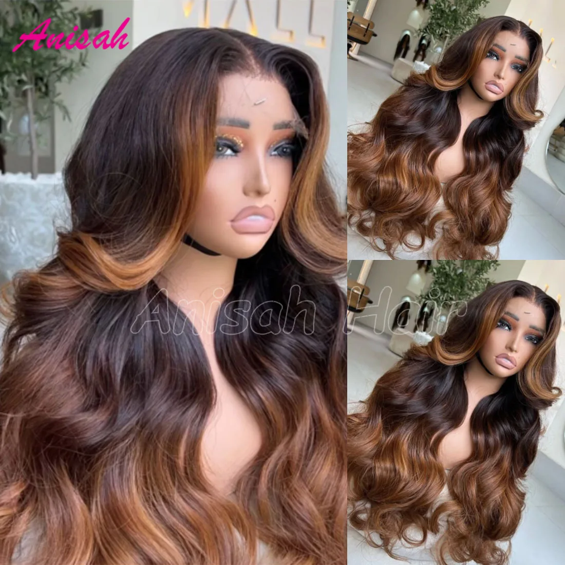 Brazilian Virgin Hair Wavy 13x4 Lace Frontal Human Hair Highlight Wig Ombre Brown Colored Glueless Human Hair Wigs for Women
Brazilian Virgin Hair Wavy 13x4 Lace Frontal Human Hair Highlight Wig Ombre Brown Colored Glueless Human Hair Wigs for Women