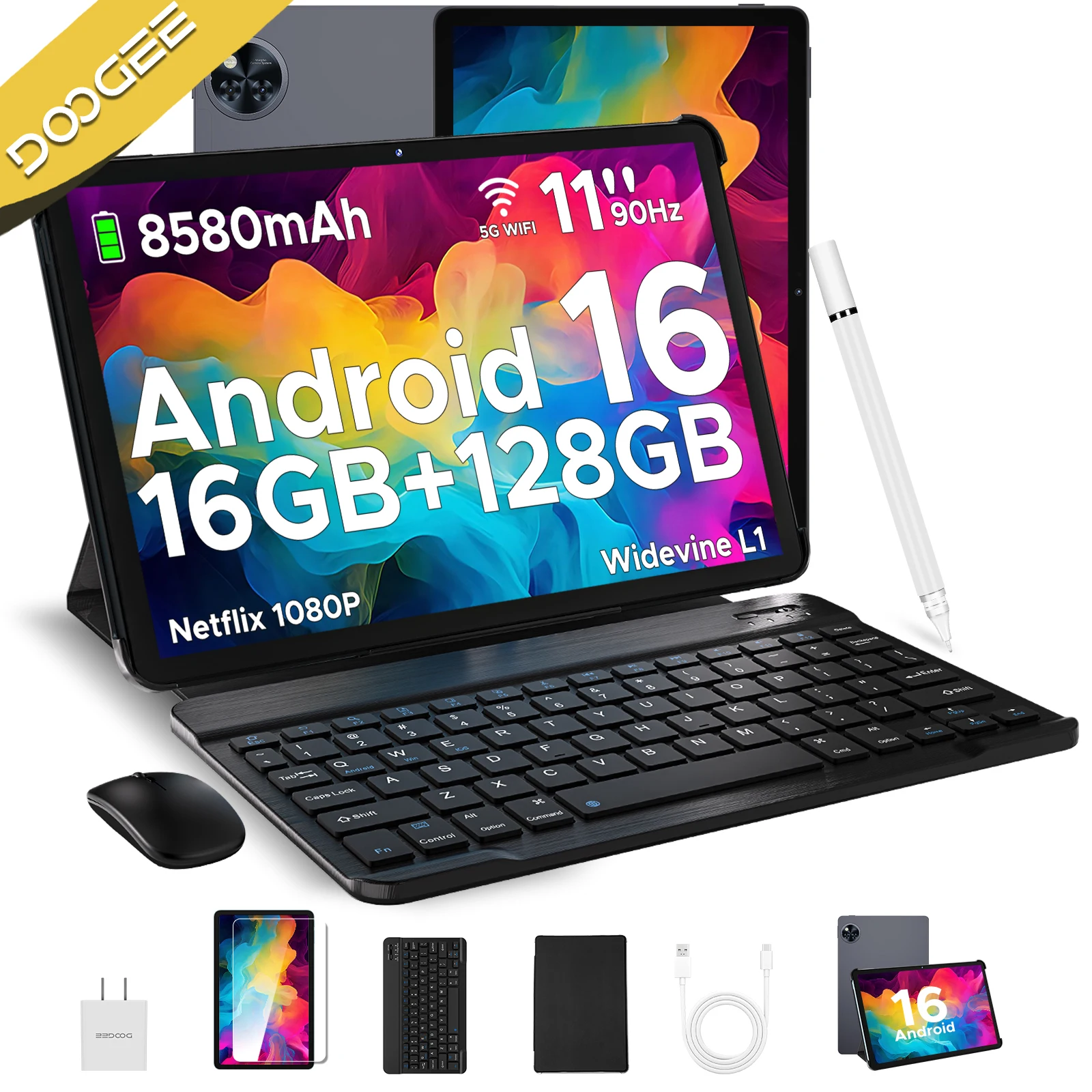 DOOGEE U11 Android 16 Tablet PC 11" Ultra-clear 90Hz Display 8580mAh Battery 16GB(4+12) 128GB Widevine L1 Unisoc T606 octa-core
DOOGEE U11 Android 16 Tablet PC 11" Ultra-clear 90Hz Display 8580mAh Battery 16GB(4+12) 128GB Widevine L1 Unisoc T606 octa-core