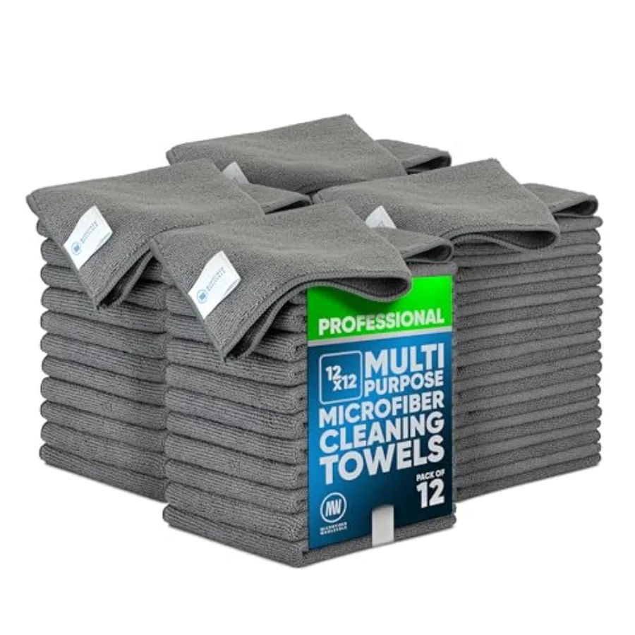 12" x 12" MW Pro Multi-Surface Microfiber Cleaning Cloths - 48 Pack Premium Microfiber Towels for Cleaning Glass, Kitchens, Bat
12" x 12" MW Pro Multi-Surface Microfiber Cleaning Cloths - 48 Pack Premium Microfiber Towels for Cleaning Glass, Kitchens, Bat