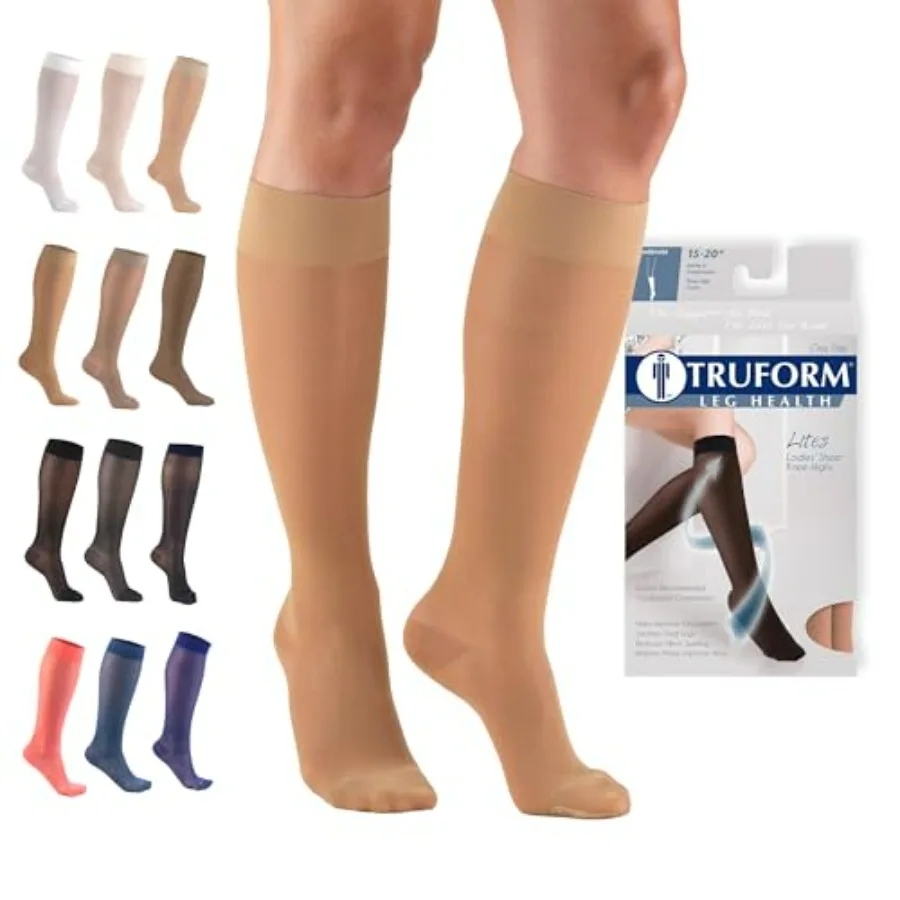 Truform Sheer Compression Stockings, 15-20 mmHg, Women's Knee High Length, 20 Denier,,Medium
Truform Sheer Compression Stockings, 15-20 mmHg, Women's Knee High Length, 20 Denier,,Medium