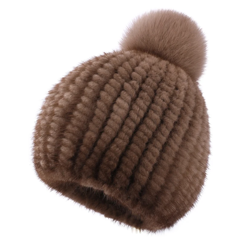 2023 100% real mink fur hat women winter knitted beanie Russian Girls cap with fox fur pom poms thick female cap Elastic
2023 100% real mink fur hat women winter knitted beanie Russian Girls cap with fox fur pom poms thick female cap Elastic