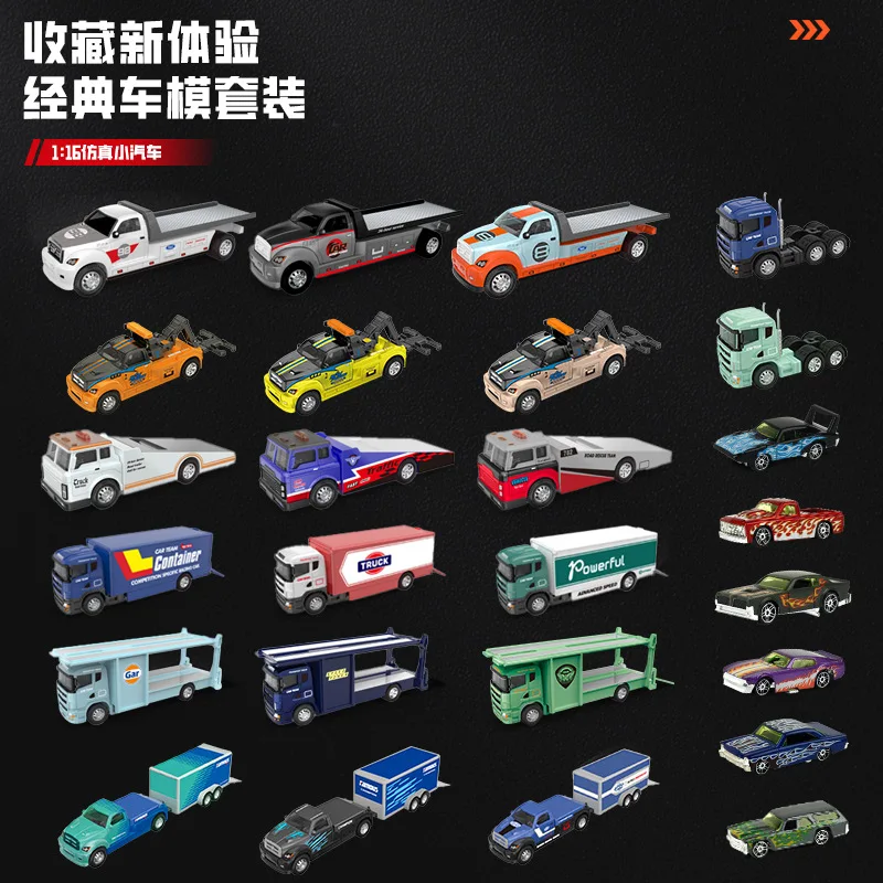 1:64 Scale Container Truck Miniature Model Toy Cars Metal Diecast Trailer with Pull Back Transport Vehicle Toys Gifts
1:64 Scale Container Truck Miniature Model Toy Cars Metal Diecast Trailer with Pull Back Transport Vehicle Toys Gifts