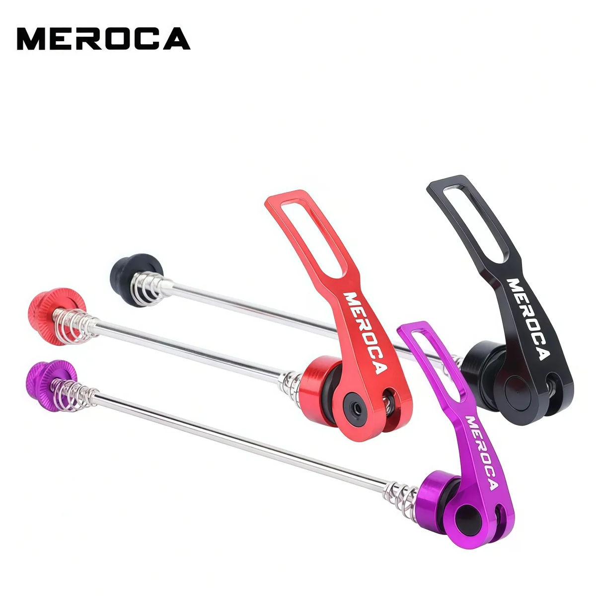 MEROCA Aluminum Alloy Mountain Bike Quick Release Skewers - 100mm Front & 135mm Rear ( Black / Red ) - 75 g / Pairs
MEROCA Aluminum Alloy Mountain Bike Quick Release Skewers - 100mm Front & 135mm Rear ( Black / Red ) - 75 g / Pairs