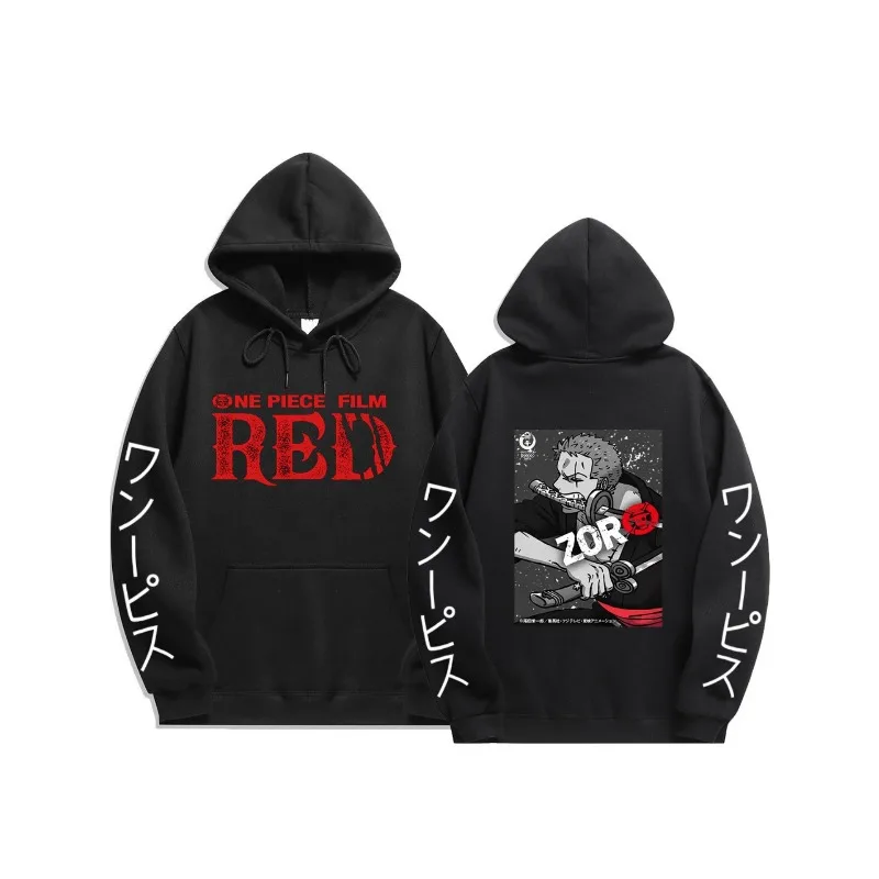 Men's One-Piece Zoro Anime Hoodie - Red with Japanese Text, Long Sleeve Pullover High-Quality Fall/Winter Tops cosplay
Men's One-Piece Zoro Anime Hoodie - Red with Japanese Text, Long Sleeve Pullover High-Quality Fall/Winter Tops cosplay