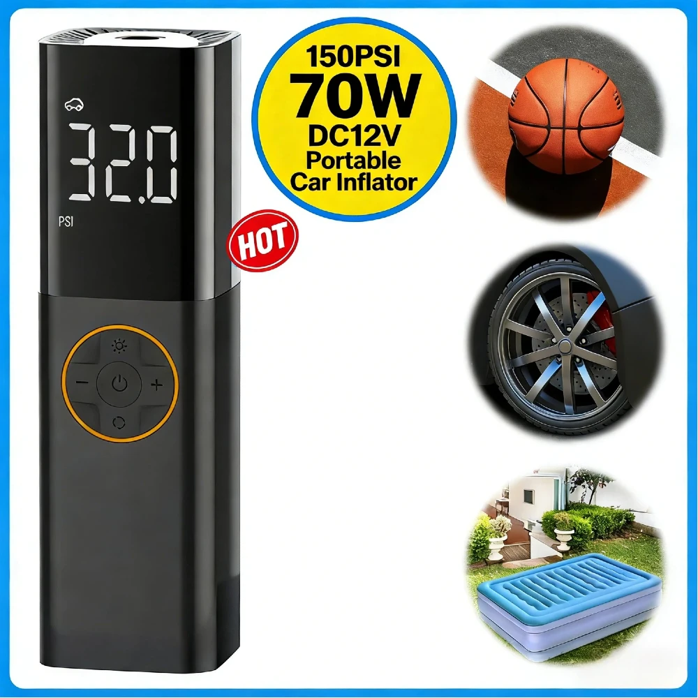 Портативный автомобильный насос 150PSI с цифровым дисплеем, высокой производительностью 34 л/мин, 3 режимами LED-подсветки, 4 режимами работы, электрический насос для автомобиля, велосипеда, мяча
Портативный автомобильный насос 150PSI с цифровым дисплеем, высокой производительностью 34 л/мин, 3 режимами LED-подсветки, 4 режимами работы, электрический насос для автомобиля, велосипеда, мяча