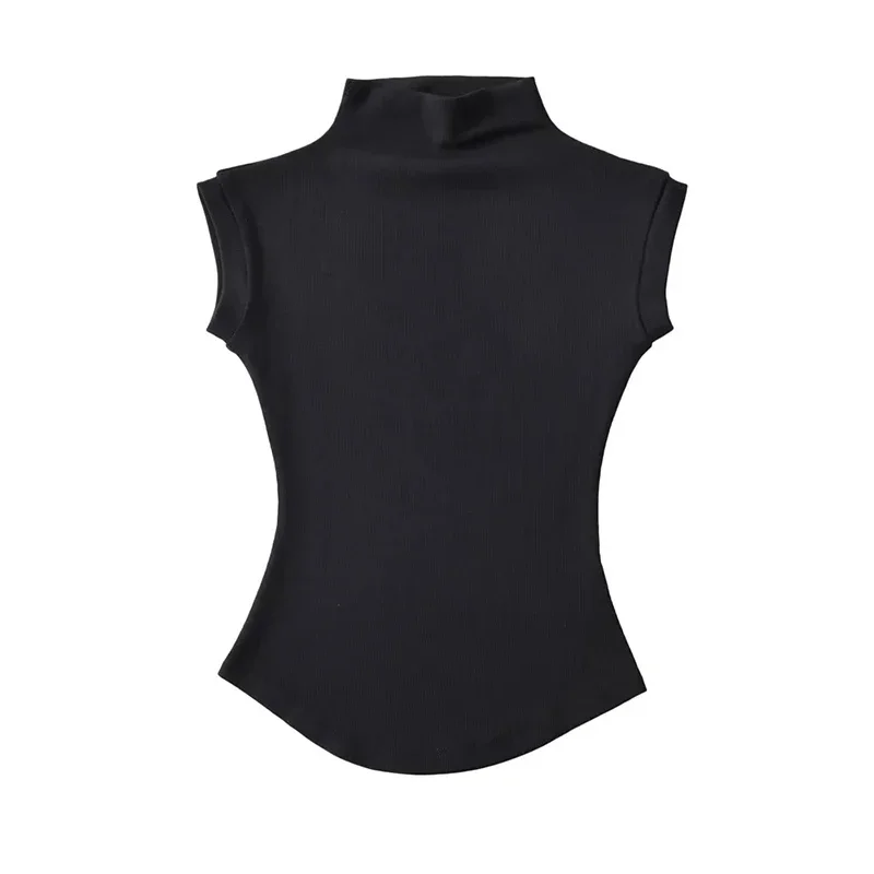 Women Summer Sexy Turtleneck Sleeveless T-Shirts Tops Solid Slim Fit Pullovers Causal Tees Shirts Female Streetwear Basics Tees
Women Summer Sexy Turtleneck Sleeveless T-Shirts Tops Solid Slim Fit Pullovers Causal Tees Shirts Female Streetwear Basics Tees