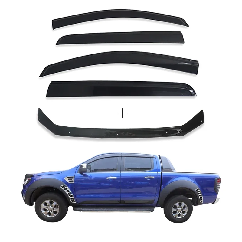 Car Black Bug Shield Window Deflector Bonnet Guard Door Visor for Ford Ranger Next Gen T9 Accessories 2022 2023
Car Black Bug Shield Window Deflector Bonnet Guard Door Visor for Ford Ranger Next Gen T9 Accessories 2022 2023