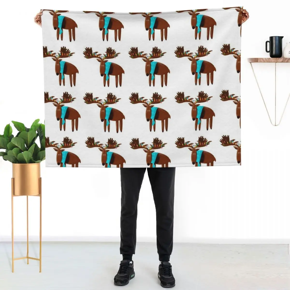 Merry Moose Throw Blanket Breathable Lightweight Blanket for Adults Kids
Merry Moose Throw Blanket Breathable Lightweight Blanket for Adults Kids