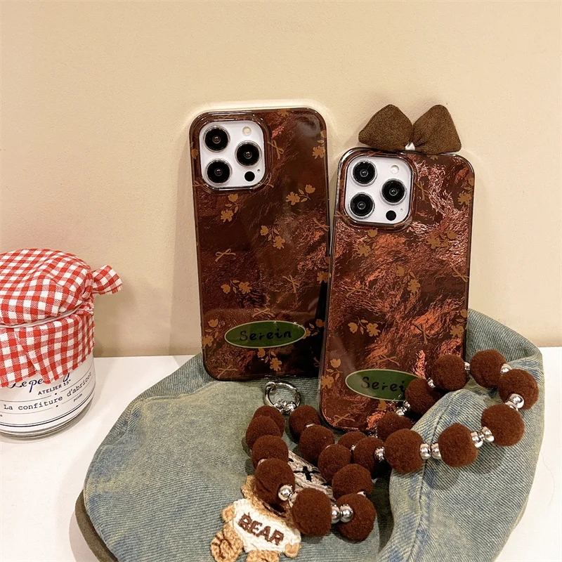 Fashion Brown tints Bow Phone Case For iPhone 16 Pro 14 13 15 Pro Max Cover Cartoon Protective Cases For Apple 15Pro 14 Pro Max
Fashion Brown tints Bow Phone Case For iPhone 16 Pro 14 13 15 Pro Max Cover Cartoon Protective Cases For Apple 15Pro 14 Pro Max