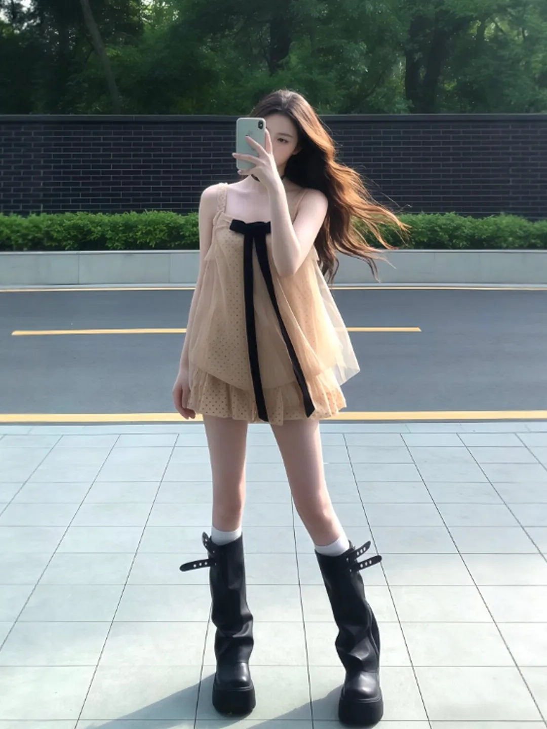Summer Polka Dot Puffy Sleeve Dress Cute Small Size Women's Fashion Cotton Gauze Splicing Natural Waist Belloq Style CityWalk
Summer Polka Dot Puffy Sleeve Dress Cute Small Size Women's Fashion Cotton Gauze Splicing Natural Waist Belloq Style CityWalk