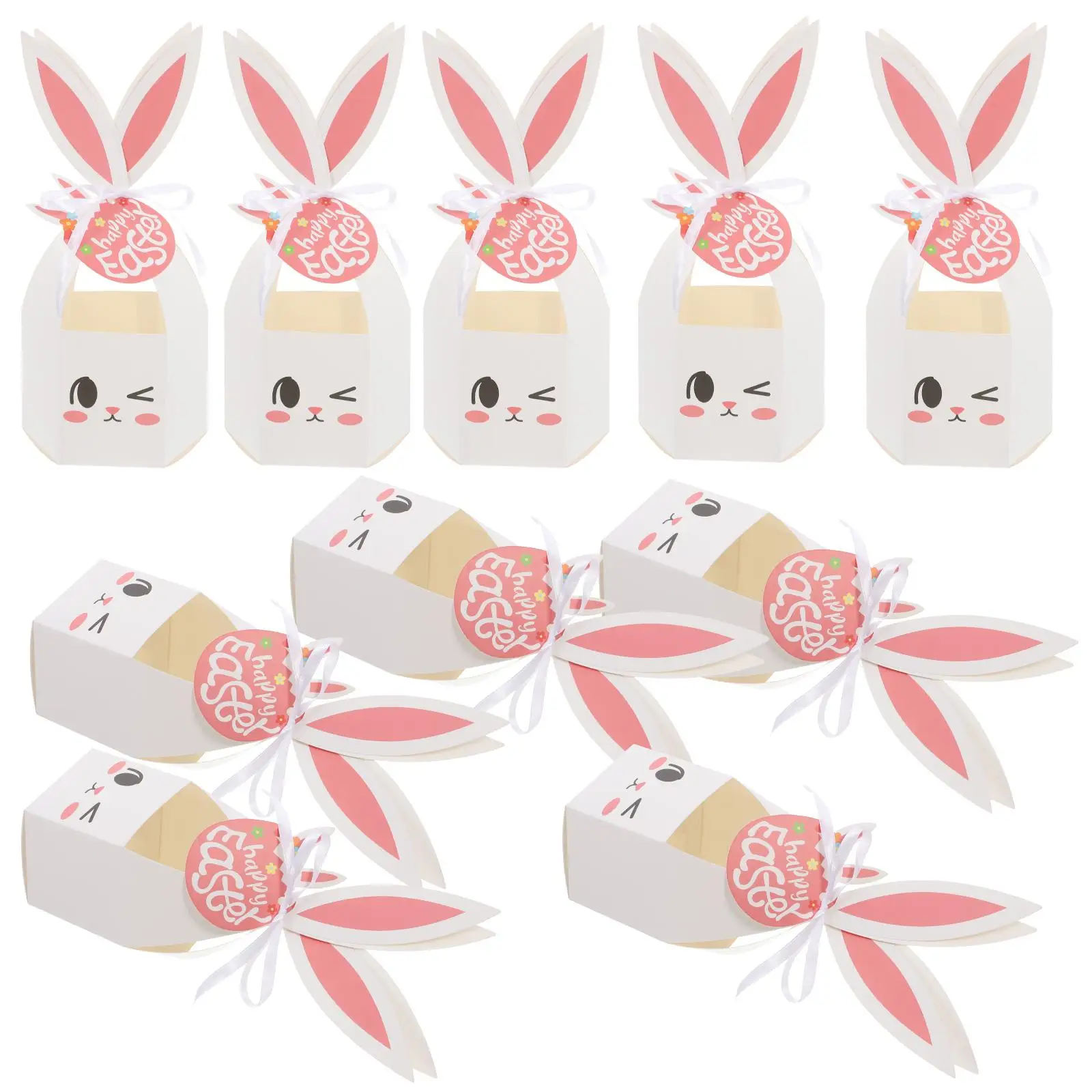 10 Pcs Easter Candy Box Bunny Handles Wrapping Paper Rabbit Gift Decorations Party Favor Treat Containers Biscuit Case Cookie
10 Pcs Easter Candy Box Bunny Handles Wrapping Paper Rabbit Gift Decorations Party Favor Treat Containers Biscuit Case Cookie