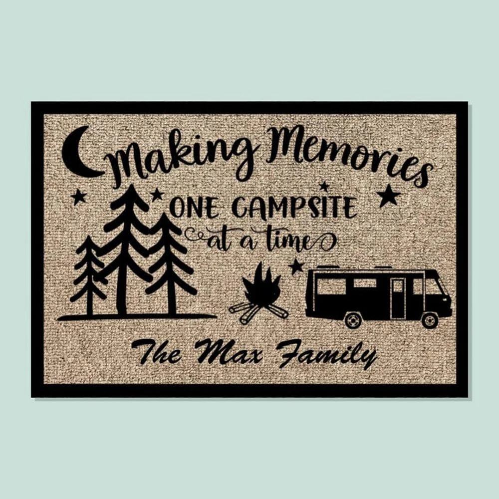 Outdoor Camping Mat Custom Camper Themed Print Anti Slip Dirt Resistant Washable RV Entrance Travel Household Gift
Outdoor Camping Mat Custom Camper Themed Print Anti Slip Dirt Resistant Washable RV Entrance Travel Household Gift