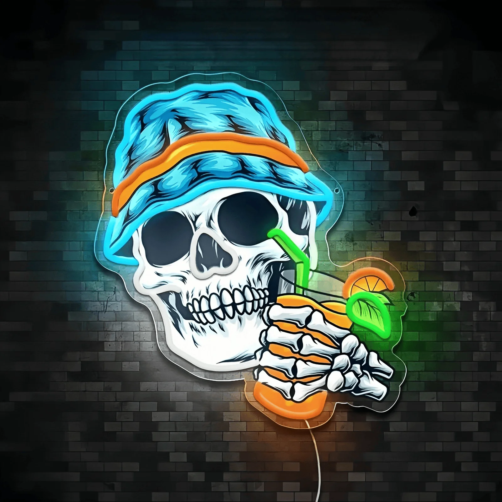 Skull with Cocktail Neon Sign, Multicolor LED Neon Light for Bar Pub Wall Decor, USB Powered for Man Cave & Party
Skull with Cocktail Neon Sign, Multicolor LED Neon Light for Bar Pub Wall Decor, USB Powered for Man Cave & Party
