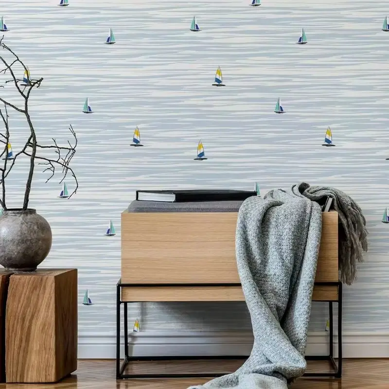 Nautical Blue Sailboat Wallpaper Peel and Stick,Blue Color Wall Mural For Bathroom Decoration,Self-adhesive Or Traditional Paper
Nautical Blue Sailboat Wallpaper Peel and Stick,Blue Color Wall Mural For Bathroom Decoration,Self-adhesive Or Traditional Paper