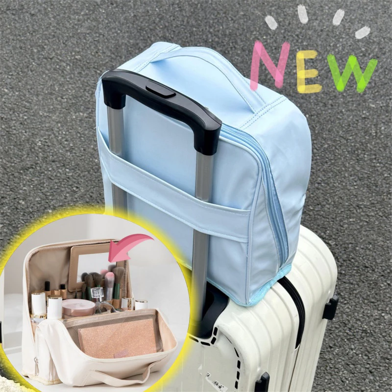 Large-capacity Vertical Makeup Bag With Mirror Portable Storage Bag Luggage-hangable Travel Handbag Carry-on Luggage Organizer
Large-capacity Vertical Makeup Bag With Mirror Portable Storage Bag Luggage-hangable Travel Handbag Carry-on Luggage Organizer