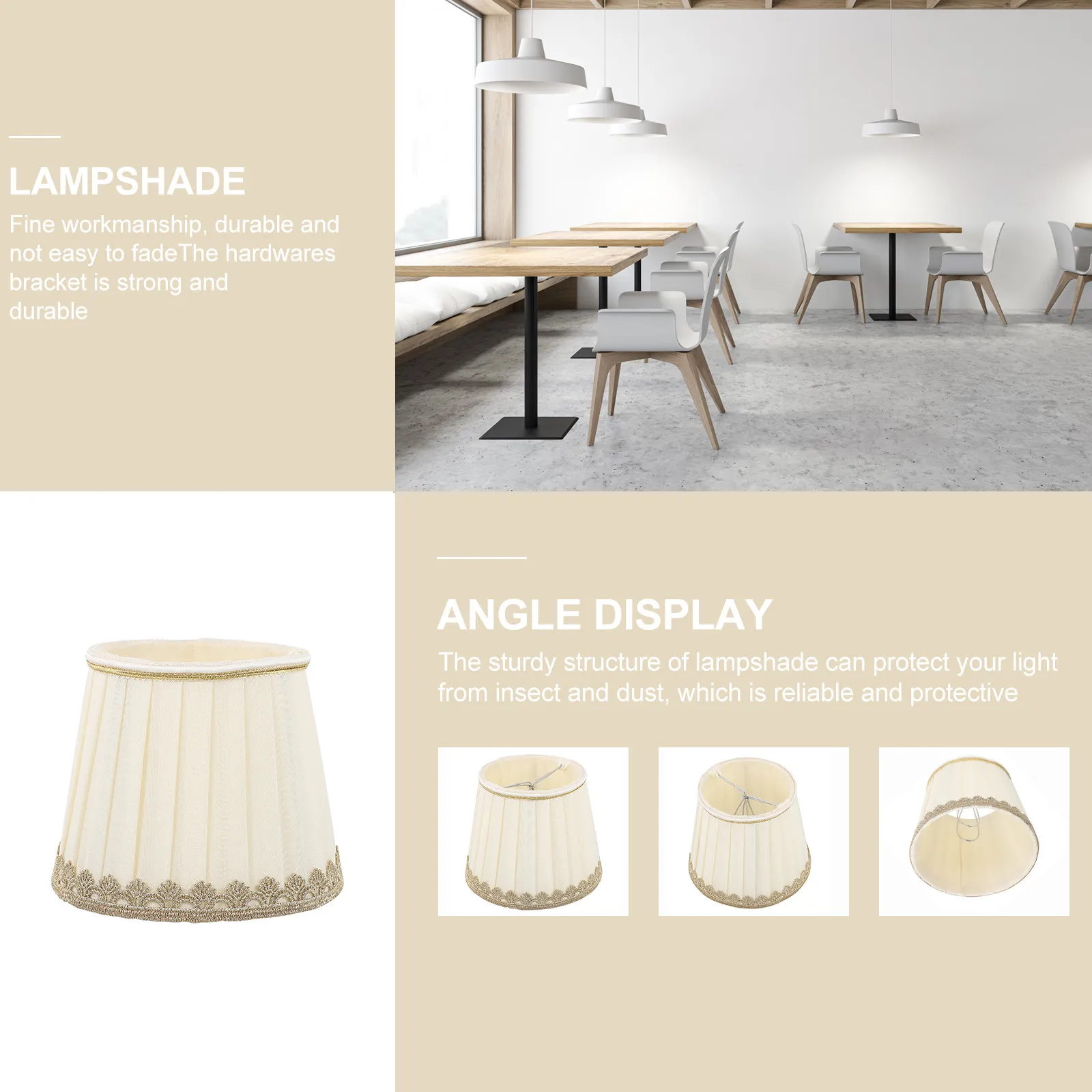 Pleated Chiffon Lampshade Light Cover Replacement Accessory for Bedroom Living Room Warm Romantic Atmosphere Dust Insect
Pleated Chiffon Lampshade Light Cover Replacement Accessory for Bedroom Living Room Warm Romantic Atmosphere Dust Insect
