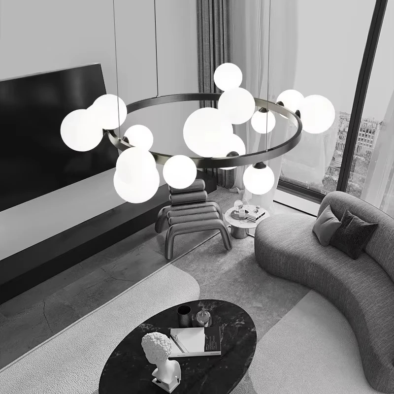Modern White Glass Pendant Light G9 Bulb Black Ring For Living Room Restaurant Bedroom Hanging Lamp Cord Adjustable
Modern White Glass Pendant Light G9 Bulb Black Ring For Living Room Restaurant Bedroom Hanging Lamp Cord Adjustable