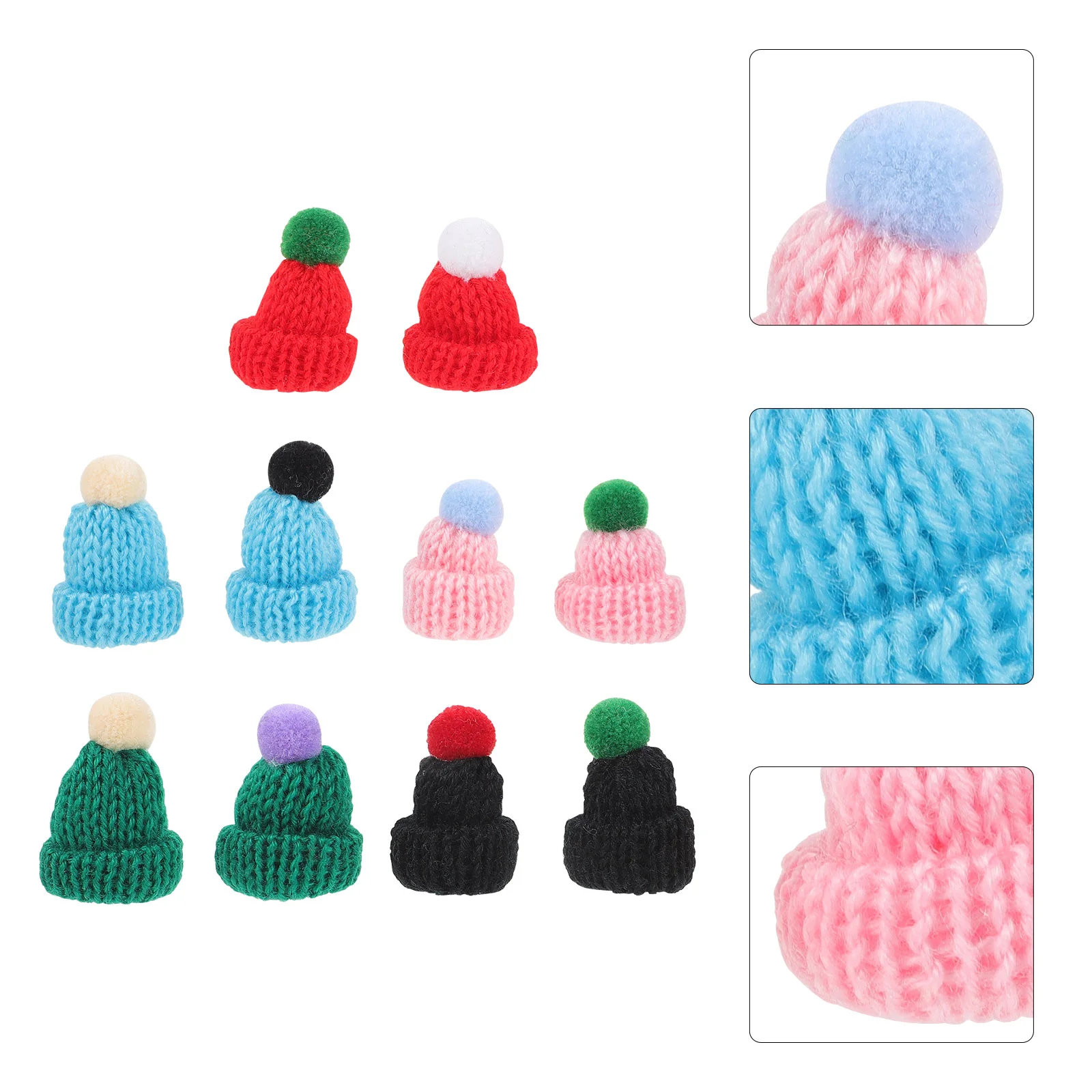 10 Pcs Mini Knitted Hats for Crafts Crochet Decor Christmas Tree Accessories Toys Home School Projects
10 Pcs Mini Knitted Hats for Crafts Crochet Decor Christmas Tree Accessories Toys Home School Projects