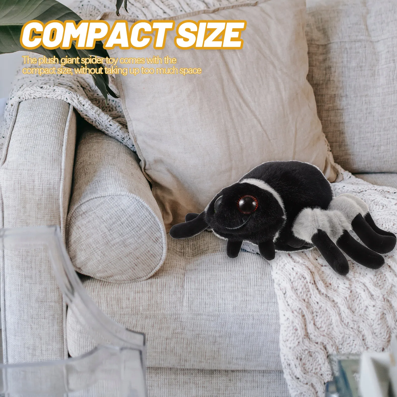 Giant Realistic Stuffed Spider Soft Cotton Animal Home Decoration Birthday Gift Cute Stuffed Animal Spider Plaything
Giant Realistic Stuffed Spider Soft Cotton Animal Home Decoration Birthday Gift Cute Stuffed Animal Spider Plaything