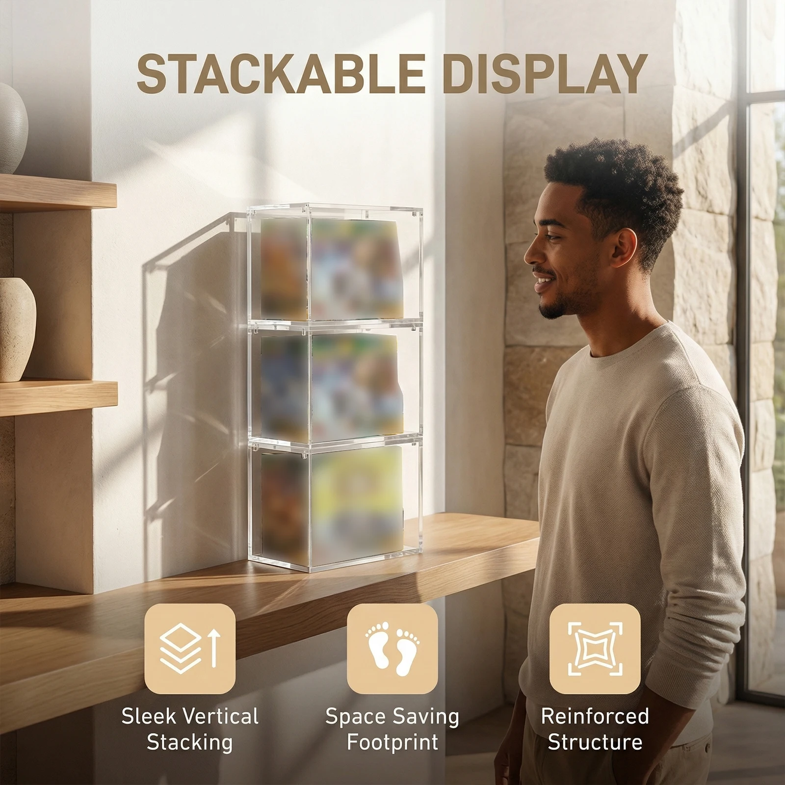 Clear Acrylic Display Case Stackable Storage Bin Display Box with Magnetic Door Dust Cover Showcase for Collectibles
Clear Acrylic Display Case Stackable Storage Bin Display Box with Magnetic Door Dust Cover Showcase for Collectibles