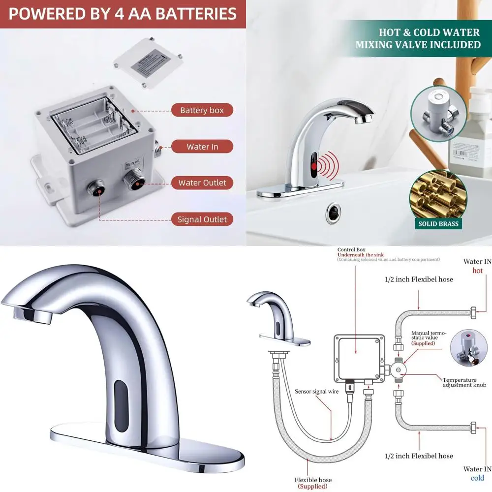 Battery-Powered Sensor Faucet for Hands-Free Operation in Commercial Bathrooms
Battery-Powered Sensor Faucet for Hands-Free Operation in Commercial Bathrooms