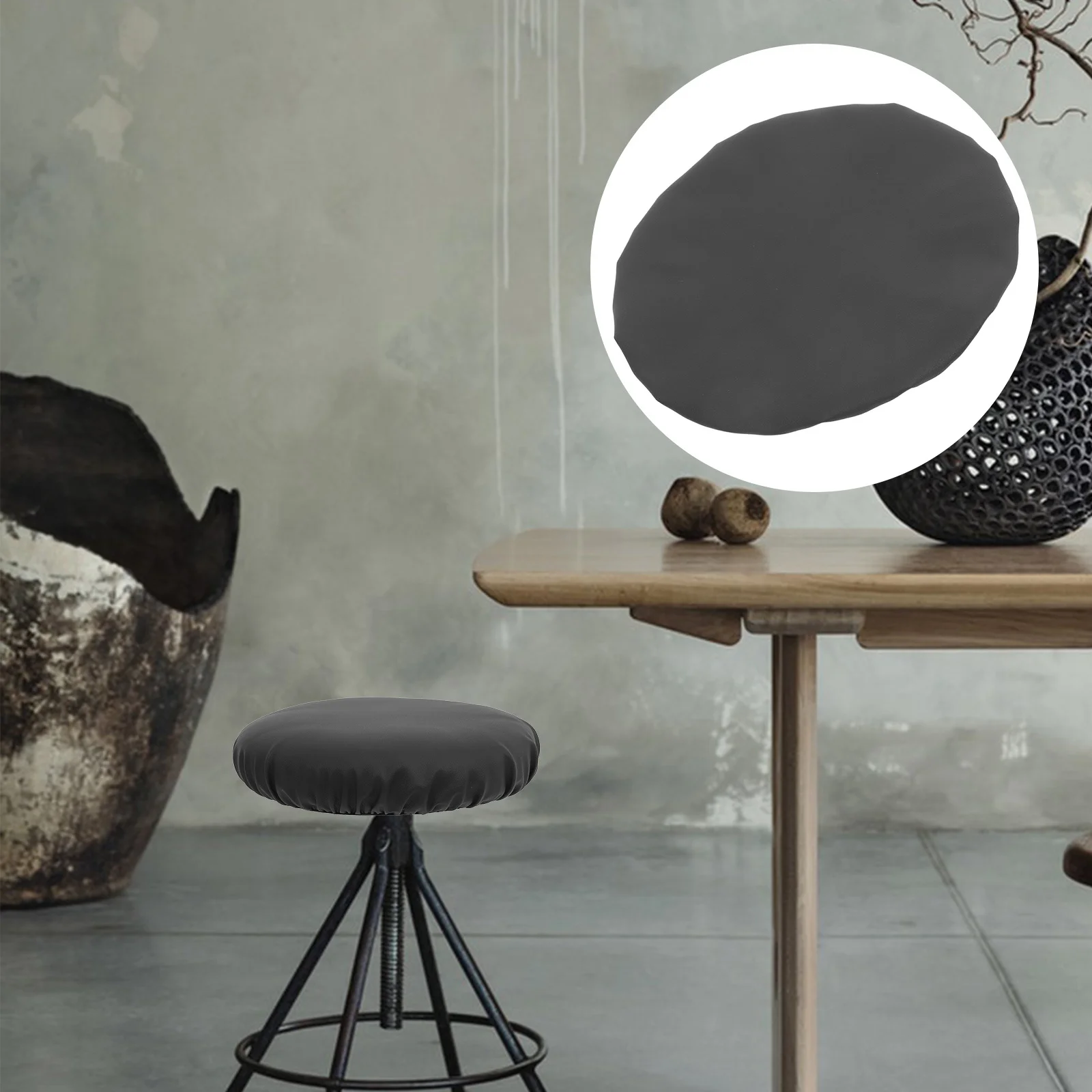 Round Stool Cover Waterproof PU Replacement Slip Resistant Footstool Chair Cover Slipcovers for Stool Diameter 34-35cm Barber
Round Stool Cover Waterproof PU Replacement Slip Resistant Footstool Chair Cover Slipcovers for Stool Diameter 34-35cm Barber