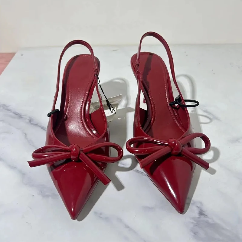 Bow Pointed Toe High Heels Sandals Women Brand Designer Shoes Fashion Slides Sexy Slingback Shoes Elegant Mules Sandals Female
Bow Pointed Toe High Heels Sandals Women Brand Designer Shoes Fashion Slides Sexy Slingback Shoes Elegant Mules Sandals Female