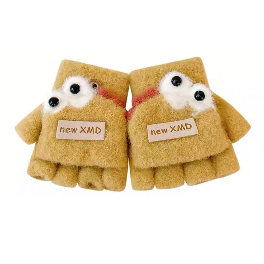 Cartoon Autumn Winter Gloves Thickened Windproof Knitted Gloves Hand Warmer Cold Proof Children Half Finger Flap Gloves
Cartoon Autumn Winter Gloves Thickened Windproof Knitted Gloves Hand Warmer Cold Proof Children Half Finger Flap Gloves