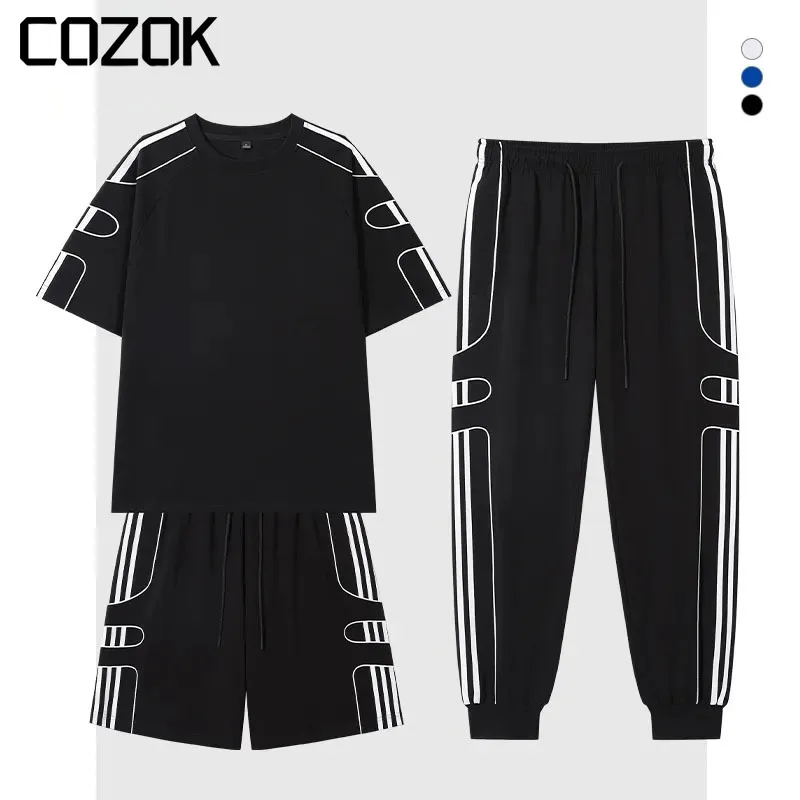 Fashion Summer Sports Set Men Women Autumn Patchwork Stripe Round Neck Pullover Oversize Casual Harem Pants Suit Unisex 2023
Fashion Summer Sports Set Men Women Autumn Patchwork Stripe Round Neck Pullover Oversize Casual Harem Pants Suit Unisex 2023