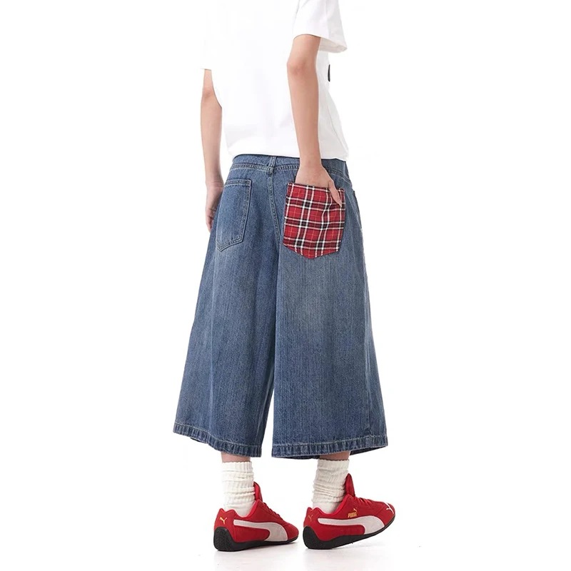 ZHIZOU Y2k Baggy Vintage Blue Women High Waist American Streetwear Wide Leg Knee Length Jeans Casual Loose Summer Denim Shorts
ZHIZOU Y2k Baggy Vintage Blue Women High Waist American Streetwear Wide Leg Knee Length Jeans Casual Loose Summer Denim Shorts