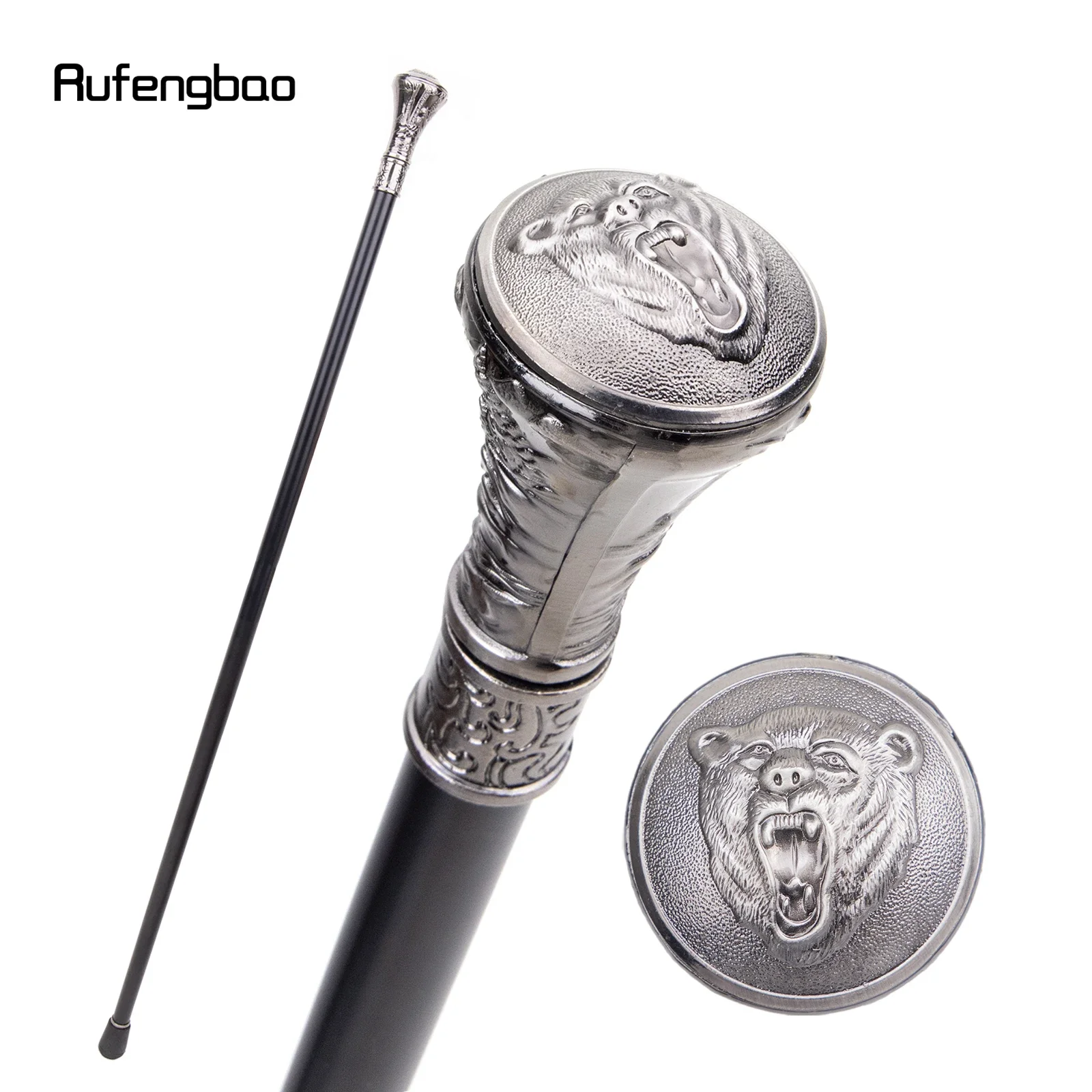 Roaring Bear Head Totem Relief Single Joint Walking Stick Decorative Cospaly Party Fashionable Cane Halloween Crosier 93cm
Roaring Bear Head Totem Relief Single Joint Walking Stick Decorative Cospaly Party Fashionable Cane Halloween Crosier 93cm